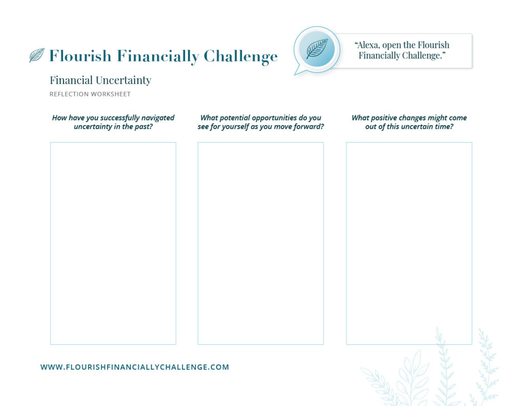 Facing Financial Uncertainty Worksheet 1200